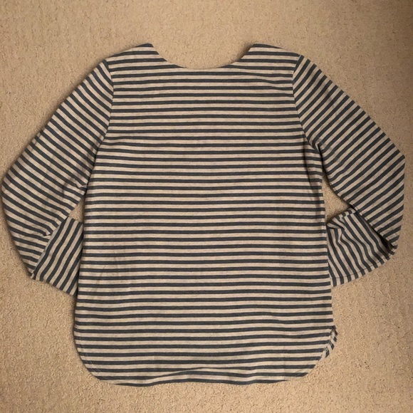 Long Sleeve Embroidered Stripe T EUC - Picture 3 of 4